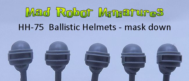 (image for) Ballistic Helmet Heads - mask down